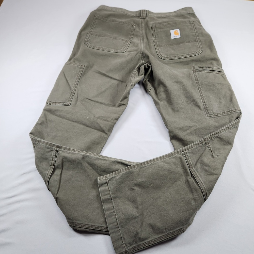Carhartt Double Knee Work Pants 30x30 Rugged Flex Relaxed Fit BN2802-M Olive - Picture 7 of 9
